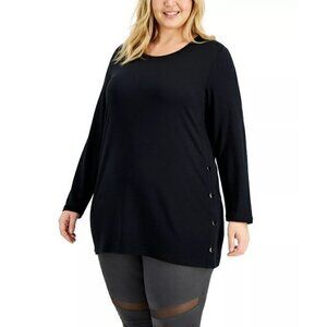 Ideology  Tunic Top- Black Size 2X